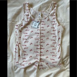 Kate Quinn Tiger Button Down Tank